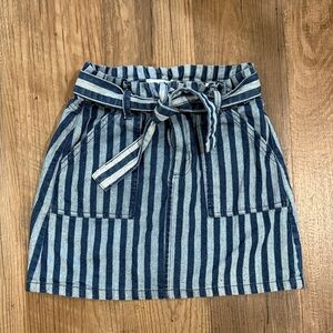 Jessica Simpson Sage Skirt Striped Blue Denim Skirt Girls size 12!